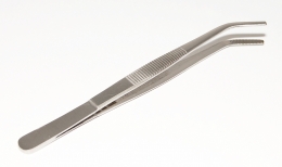 Futterpinzette Edelstahl 14cm gewinkelt