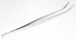 Futterpinzette Edelstahl 30cm gewinkelt